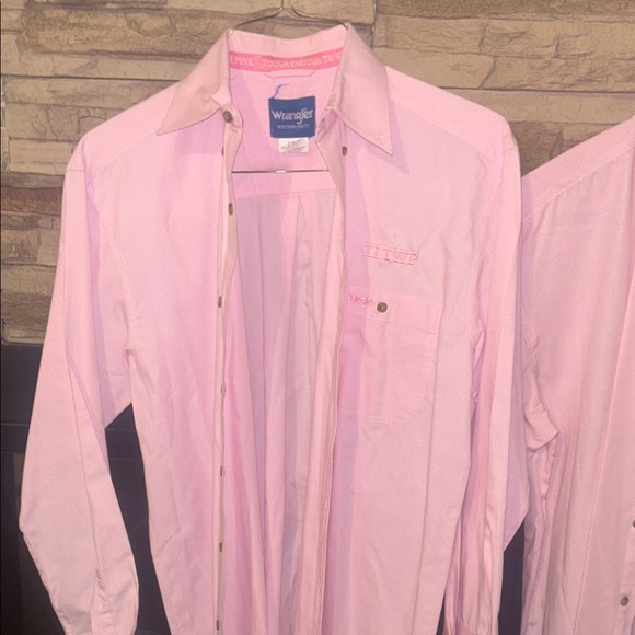 Wrangler Light Pink Long Sleeve Shirt - Picture 1 of 6